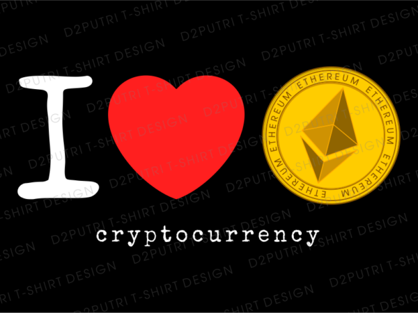 Crypto ethereum t shirt design svg graphic vector, eth cryptocurrency logo