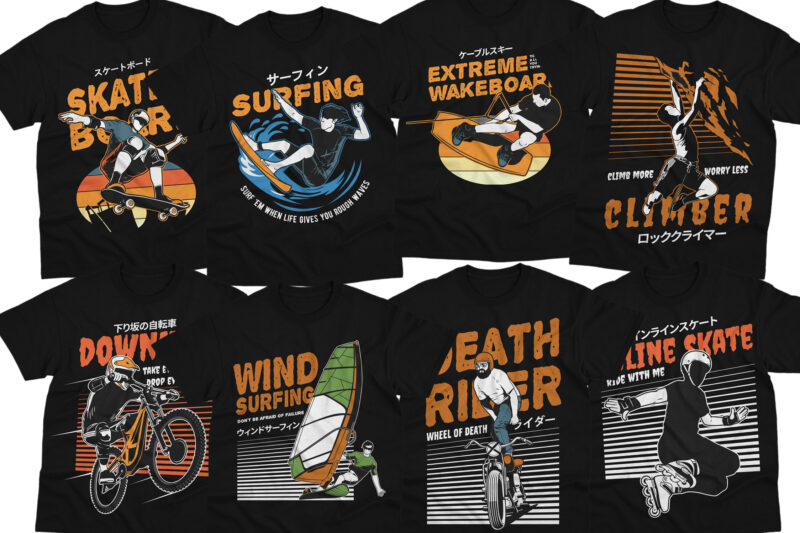 Extreme Sport t-shirt collection bundle