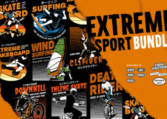 Extreme Sport t-shirt collection bundle