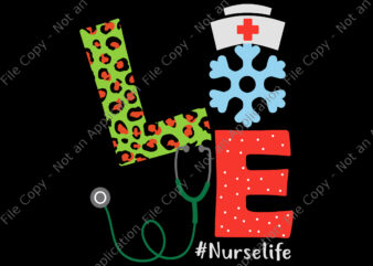 Love Stethoscope Snowflake Svg, Nurse Christmas PJs Xmas Svg, Nurse Christmas Svg, Christmas Svg, Snowflake Svg, Nurse Svg