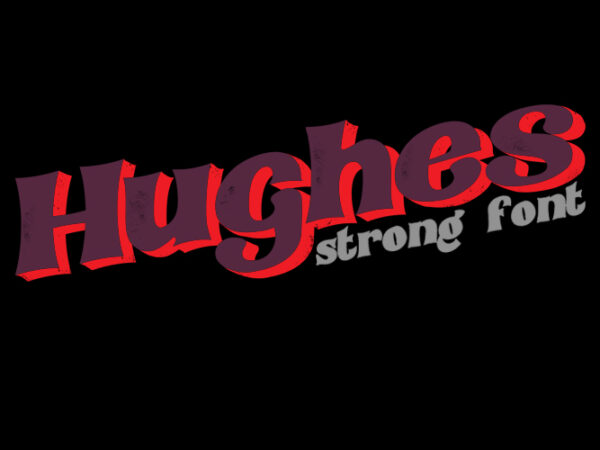 Hughes font graphic t shirt
