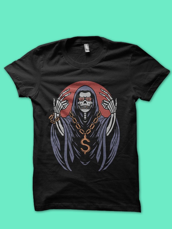 grim reaper t-shirt design bundle