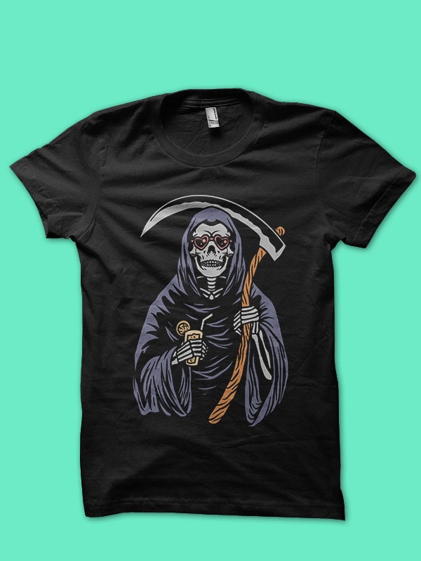 grim reaper t-shirt design bundle