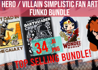 Hero / Villain Simplistic Fan Art Funko Bundle Top Trending Best Seller 2022