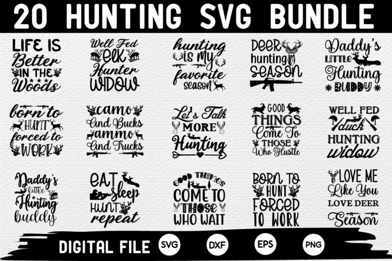 Hunting Svg Bundle for sale!