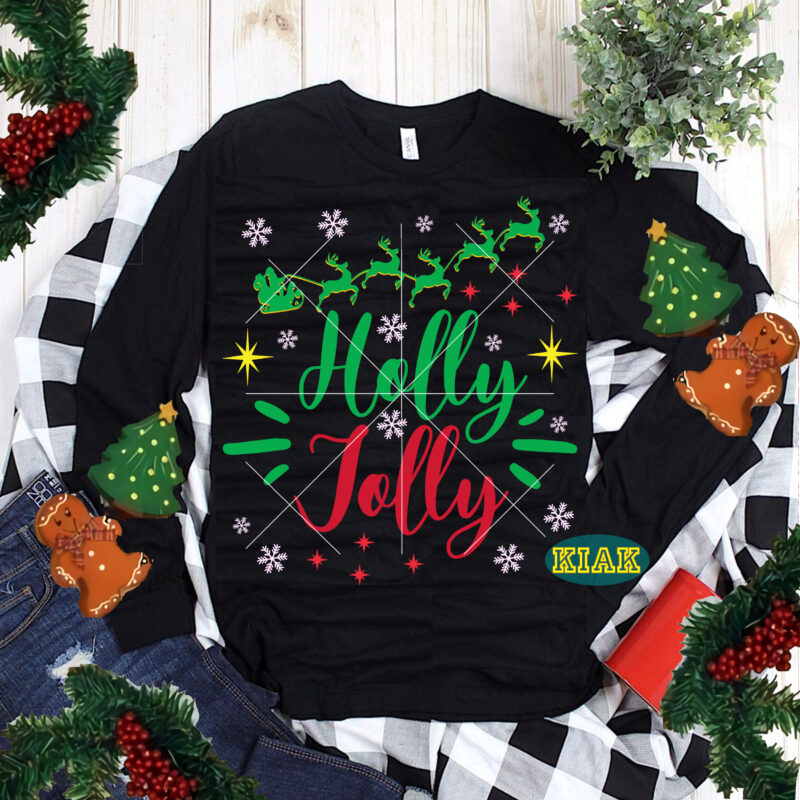 Holly Jolly t shirt designs, Merry Christmas tshirt designs template vector, Holly Jolly Svg, Merry Christmas Svg, Merry Christmas vector, Merry Christmas t shirt designs, Merry Christmas logo, Christmas Svg,