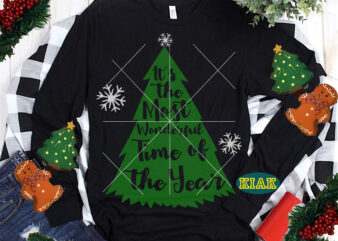 It’s The Most Wonderful Time Of The Year Christmas Tree t shirt designs, Christmas Tree Svg, Christmas Tree vector, It’s The Most Wonderful Time Of The Year, Merry Christmas tshirt