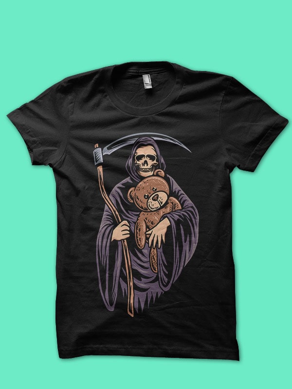 grim reaper t-shirt design bundle