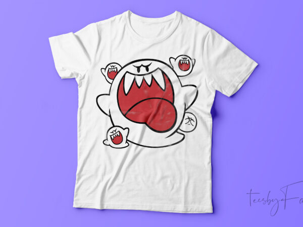 Buy nintendo boo tshirt design ready to print