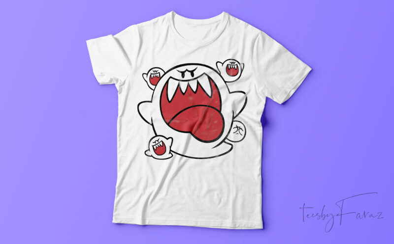 Buy Nintendo Boo Tshirt design ready to print