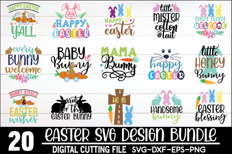 Easter svg bundle vector T shirt Design