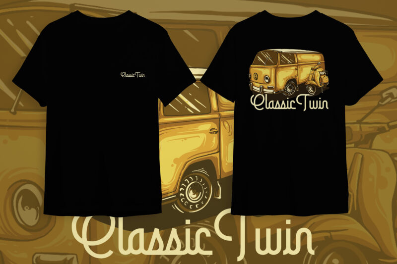Vespa Classic Tshirt design “ Classic Twin “