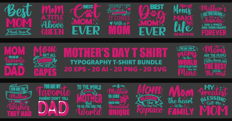 Mother t shirt, Mother's day t shirt design bundle, Mom t shirt, Mom t shirt bundle, Mommy t shirt bundle, Mom t shirt design quotes, Mommy typography lettering quotes, Happy