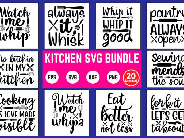 Kitchen svg bundle t shirt vector illustration