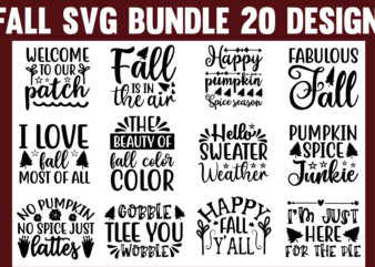 Fall svg bundle t shirt design template