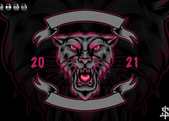 Black Panther Mascot t shirt template
