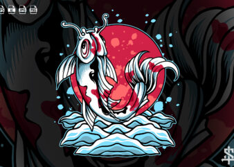 Japanese Koi Fish vector clipart