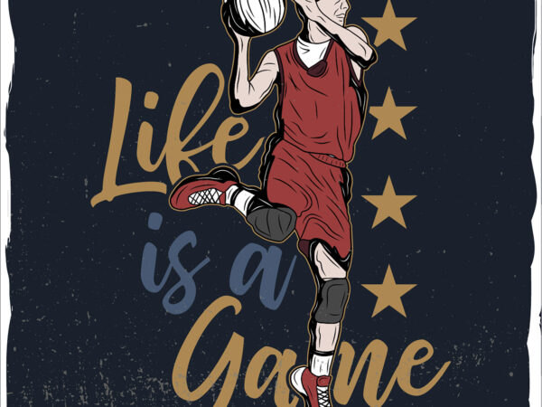 Basketball player with a bat, t-shirt design