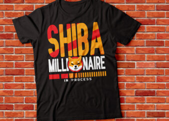 shib inu millionaire in process t-shirt design