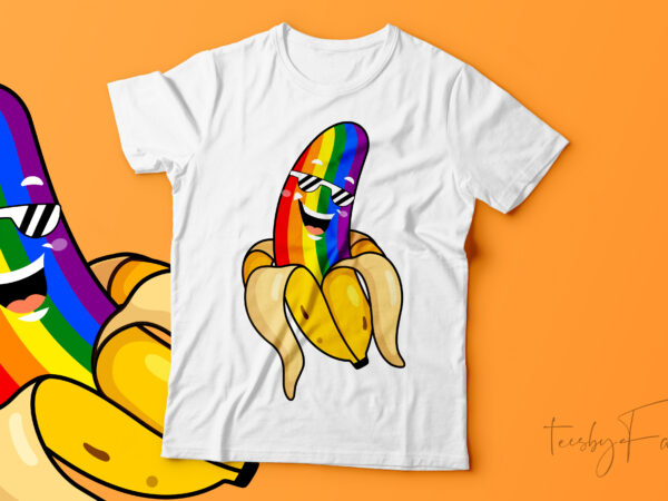 Smiling banana. t shirt design for sale