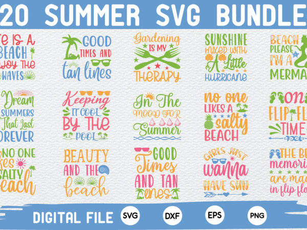 Summer svg bundle t shirt template vector
