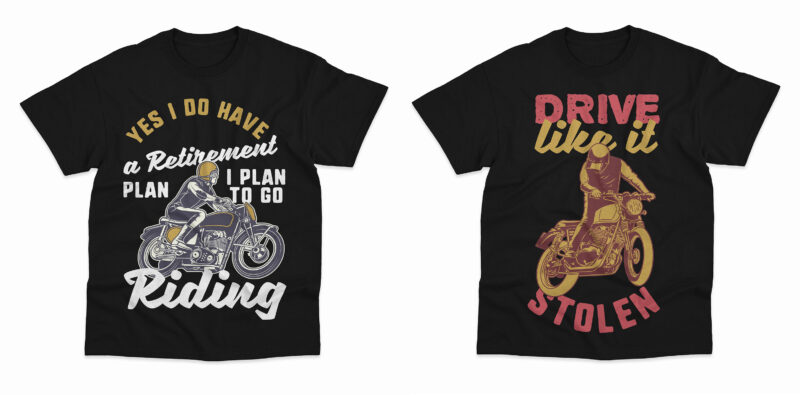 t-shirt vector 20 Motorcycle quotes bundle