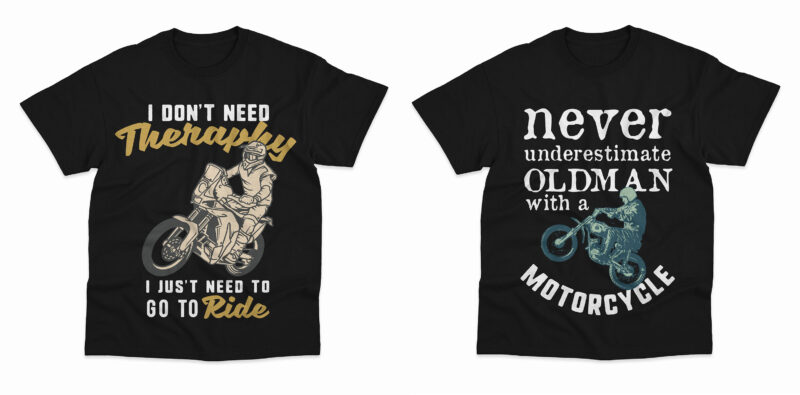 t-shirt vector 20 Motorcycle quotes bundle