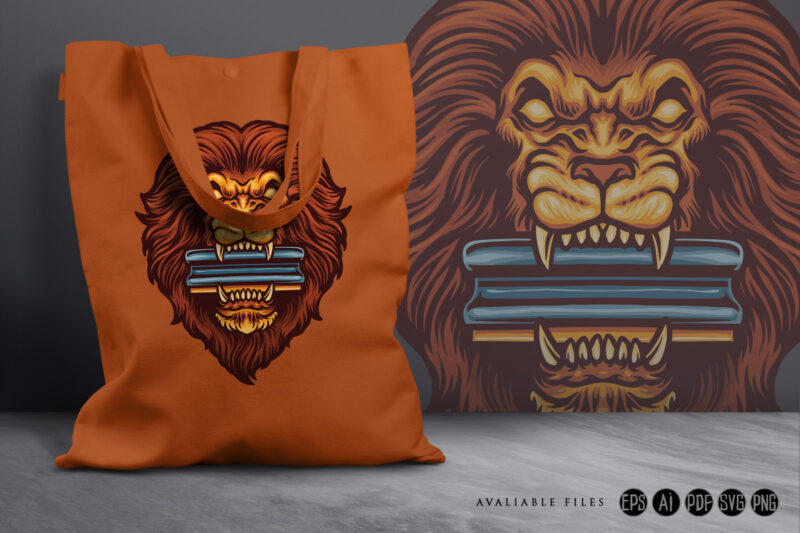 Lion head bite squeegee for screen printing mascot logo