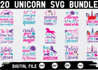 Unicorn svg Design bundle for sale!