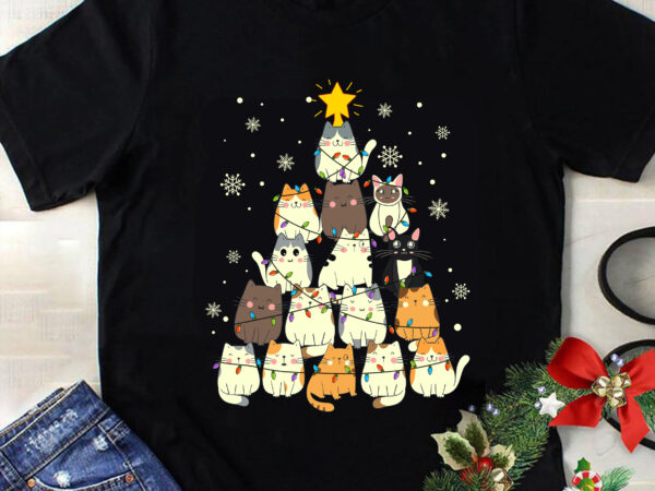 Cat tree christmas svg, cat christmas svg, christmas svg, tree christmas svg, cat svg, santa svg, merry christmas svg t shirt vector file