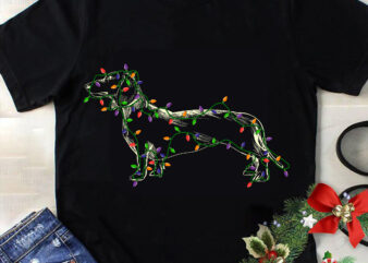 Dachshund Dogs Christmas Tree Lights Svg, Dachshund Dogs Svg, Dogs Christmas Svg, Tree Christmas Svg, Tree Svg, Santa Svg, Merry Christmas Svg