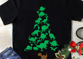 Dinosaur Christmas TreeS vg, Dinosaur Svg, Dinosaur Christmas Svg, Tree Christmas Svg, Tree Svg, Santa Svg, Merry Christmas Svg