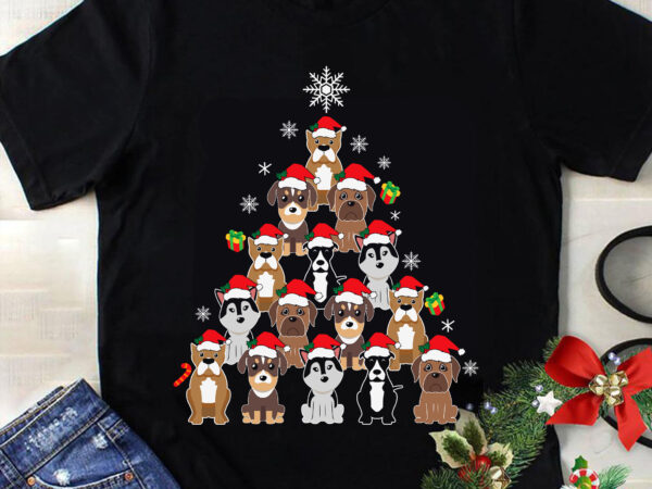 Dog christmas tree svg, dog christmas svg, christmas svg, tree christmas svg, tree svg, santa svg, merry christmas svg t shirt vector illustration