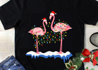 Flamingo Christmas Tree Lights Svg, Flamingo Christmas, Christmas Svg, Tree Christmas Svg, Tree Svg, Santa Svg, Merry Christmas Svg