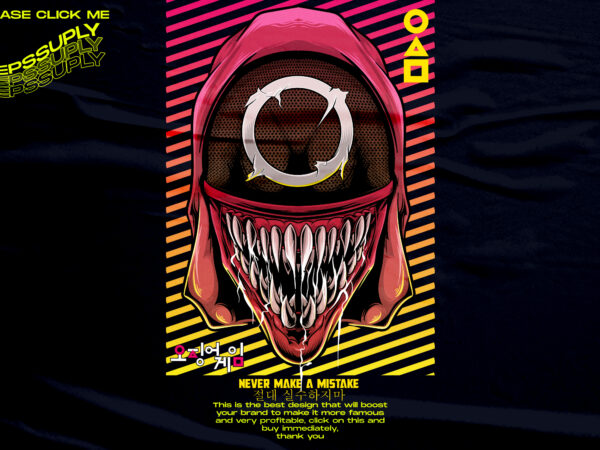 Venom squid game parody t shirt vector art