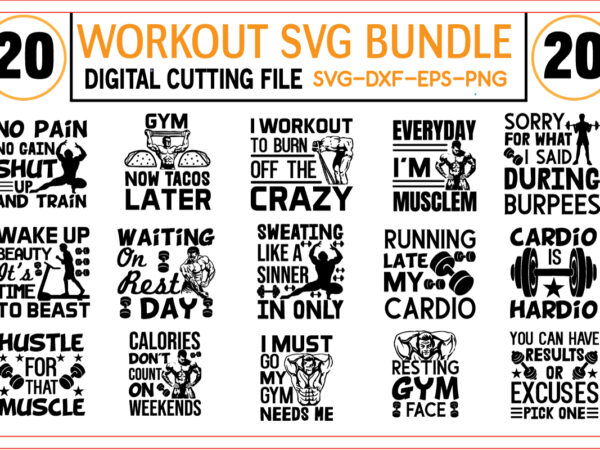 Workout svg bundle t shirt design for sale