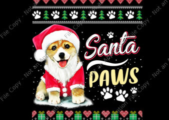 Santa Paws Christmas Dog Png, Santa Paws Png, Dog Christmas Png, Christmas Png, Santa Png