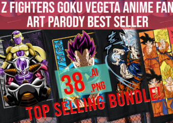 Z fighters Goku Vegeta anime fan art parody best seller