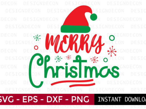 Merry christmas. print ready christmas colorful svg cut file. t shirt designs for sale