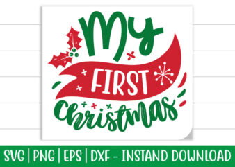 My First Christmas SVG cut file