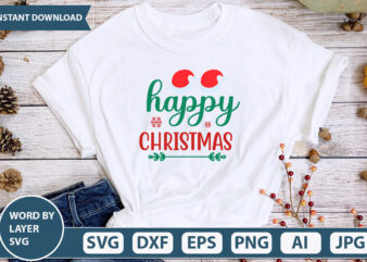 happy christmas SVG Vector for t-shirt