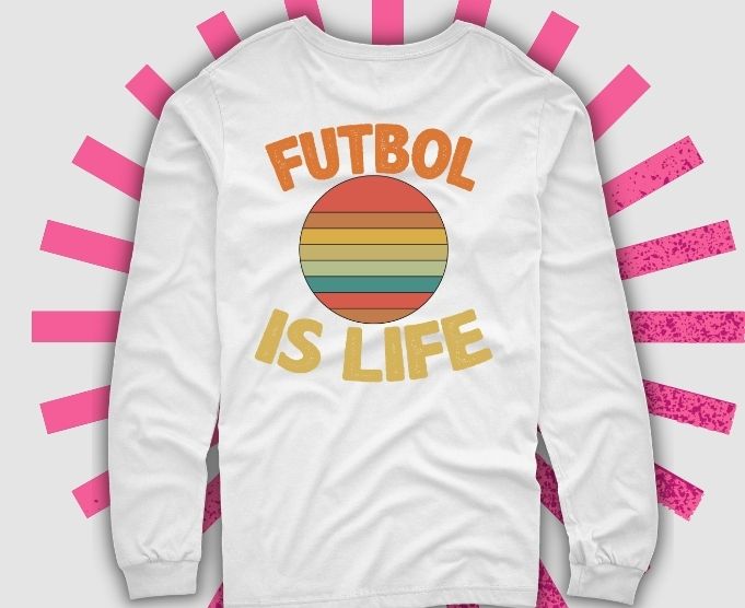Futbol Is Life Funny Football Lover Vintage T-Shirt design svg