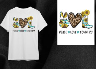 Peace Love Country Gift Diy Crafts Svg Files For Cricut, Silhouette Sublimation Files