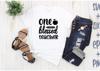 one blessed teacher t shirt design online