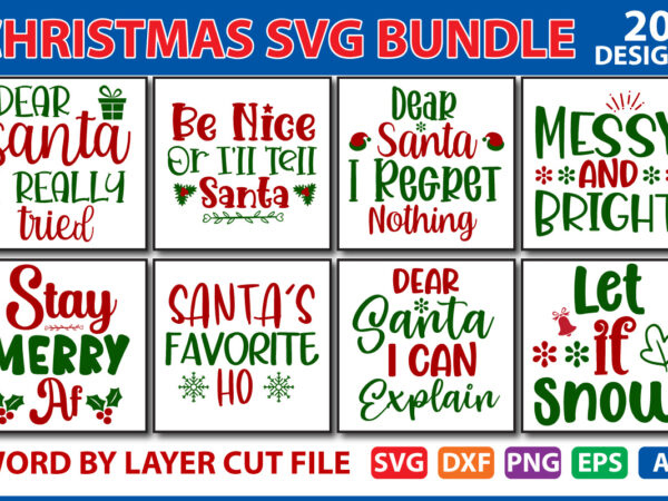 Christmas svg bundle vol.18 t shirt vector file