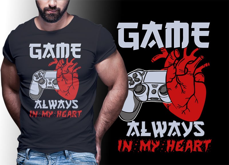 gamer gaming tshirt designs bundle editable PART #03