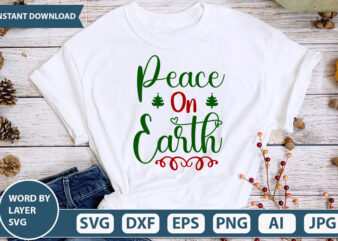 Peace On Earth SVG Vector for t-shirt