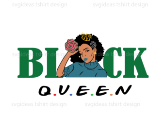 Black Queen Magic Wearing A Crown Silhouette Sublimation Files t shirt template