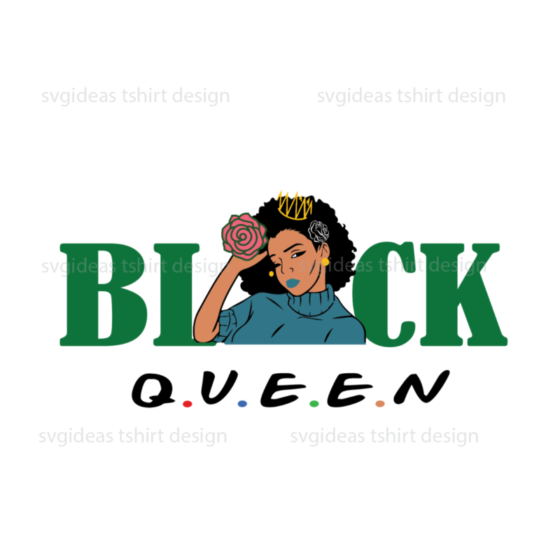 Black Queen Magic Wearing A Crown Silhouette Sublimation Files