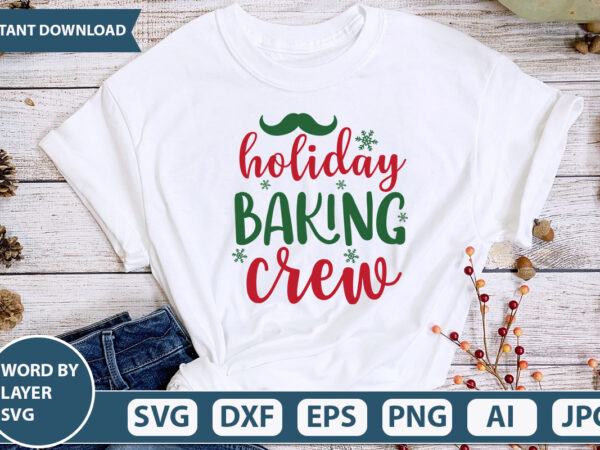 Holiday baking crew svg vector for t-shirt